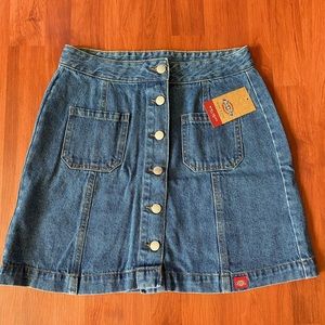 BNWT Dickies high waisted denim mini skirt